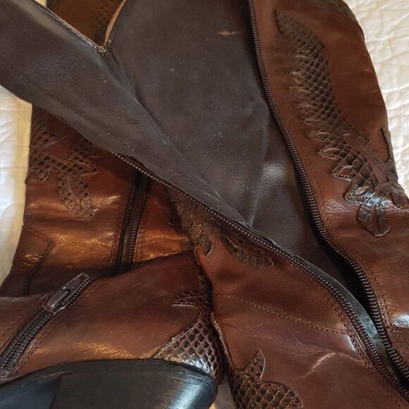 🦋Lavorazione Artigiana🦋 HANDMADE in  Italy Womens Leather Boots Size 38 - Picture 11 of 15